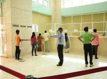 Social distancing maintained for Covid protocol