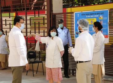 Supervision of Covid preparedness at the institute